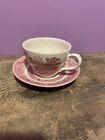 Churchill Of England Tea Cup + Saucer Vintage Red Willow Rosa Pink Replacement