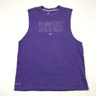Nike Shirt Medium M Purple Tank Top Sleeveless Cut Off Adult Gym Workout Casual