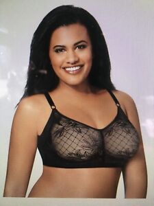 Just My Size Undercover Slimming Wire free Bra 2 Pack Black/Nude Size 38D - 50DD