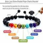 7 Chakra Bracelet Healing Balance Beaded Lava Natural Stone Yoga Reiki Prayer