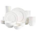 Gibson Home Gracious Dining 40-Piece Embossed Porcelain Dinnerware Set