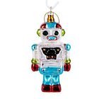 Robot Christmas Glass Ornament, 5.75