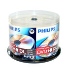 50 PHILIPS 8X DVD+R DL Dual Double Layer 8.5GB  Logo Media Disc Cake Box/240mins