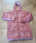 Spyder Coat Puffer Jacket Hooded Women's Size Large Pink Metallic Ski Winter