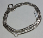 Solid platinum 1mm box chain necklace 3.66 grams - 16.25 inches