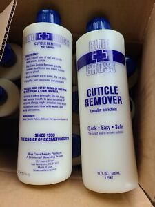12 x 16oz Blue Cross Cuticle Remover Professional Nail Care *Full Box