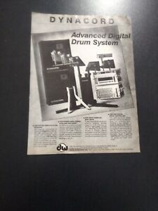 1987 DYNACORD ADVANCED DIGITAL DRUM SYSTEM VINTAGE ADVERTISING