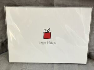 Max & Lucy Holiday Postcards Red Gift Box with 'happy holidays' message qty 10