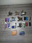 Lot of 7 Tattoo Guns, 11 Grips, & 2 Bags of Pin Cushions/Grommets (Untested)