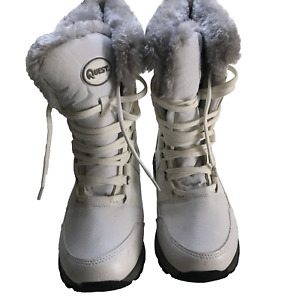 Womens QUEST WOS Glacier White Thinsulate Lined Snow Winter Boots Size 7 New