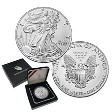 2021 American Silver Eagle Coin BU  in U.S Mint Box
