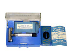 Vtg 1951 Gillette W3 Safety Razor Black Tip W/ Travel Case & Blades Nice