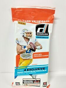 2021 Panini Donruss NFL Football Trading Cards Cello Pack 30 Cards 4 Exclusives