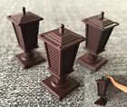 Re-Ment Asian Dining #8 UNUSED *Wood & Bamboo* Tower Table Lamp Thai Style (x3)