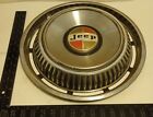 1 EA.USED-1970 JEEPSTER COMMANDO-REAR HUB CAP-SNAPS ON TO WHEEL-ALL STAINLESS