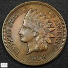 1908 S Indian Head Copper Cent 1C - Cleaned
