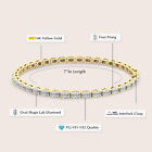 EGL Certified Lab Created Diamond Bracelet 14K Gold Aldea Oval Tennis Bracelet