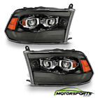 For 2009-2018 Dodge Ram Smoke Black Switchback Projector Headlights w/ LED DRL (For: More than one vehicle)
