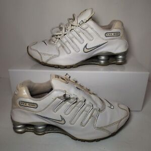 Nike Womens Shox NZ SL 366571-111 White/Metallic Silver Size 8 Sneaker Shoes