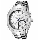 New Seiko Arctura SRN007P1 Kinetic Retro Day Full Silver Wristwatch Men