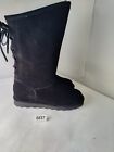 Bearpaw Black Phylly Ghillie Lace Classic Suede Boots Women Size 10 #0837