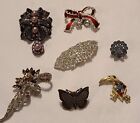 Lot of Vintage Brooches Pins (7 Total)