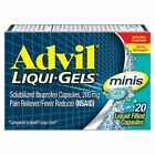 Advil Liqui-Gels Minis - 200mg Ibuprofen - 20 Caplets - Exp 7/2024 +