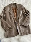 Etienne Aigner Vintage Brown Tan Leather Jacket 12