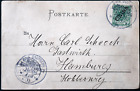 1900 China Chinese Overprint on Germany Stamp Postcard