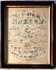 OUR FATHER PRAYER Victorian Paper Punch Punched Sampler THE LORD'S PRAYER framed