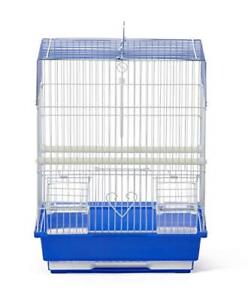 Prevue Pet Products Flat Top Economy Parakeet and Small Bird Cage with White ...