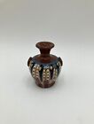 New ListingVintage Troyan Miniature Vase Bulgarian Terracotta Pottery Peacock Eye