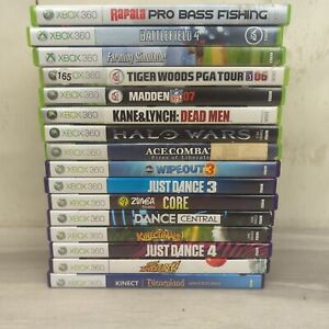 New ListingXBOX 360 VIDEO GAME LOT Of 16 Kinect Sports Halo Just Dance Tested