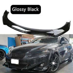 For Lexus IS250 IS350 IS300 IS F Front Bumper Lip Spoiler Body Kit Gloss Black (For: 2017 Lexus IS300)