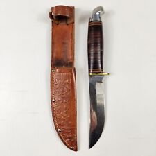 New ListingVintage Wester Field Montgomery Wards Fixed Blade Knife w/ Leather Sheath 8-3/4