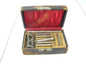 New ListingANTIQUE 1896 KAMPFE BROTHERS STAR RAZOR KIT IN CASE W/DAYS OF THE WEEK BLADES-VN