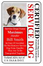 Custom ID Card / Badge for Service Dog Certified Working Dog Service Animal 20