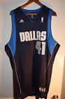 Dirk Nowitzki Sewn Logos Dallas Mavs Mavericks Jersey Adidas XL +2 Length