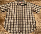 VINTAGE Y2K TOMMY HILFIGER PLAID SHORT SLEEVE BUTTON UP SHIRT ( MENS XL ) AS IS