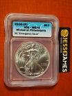 2020 (P) SILVER EAGLE ICG MS70 EMERGENCY ISSUE MINTED AT PHILADELPHIA MINT LABEL