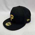 Pittsburgh Pirates Hat Cap New Era 59Fifty Fitted Size 7 5/8 Black Yellow MLB