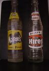 Vintage ACL Mason's & Hires root beer bottles, (1965 & 1972)