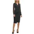 Tommy Hilfiger Womens Illusion Asymmetrical Solid Wear to Work Dress BHFO 3475
