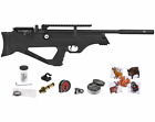 Hatsan FlashPup Synthetic QE .25 Cal Air Rifle with Pellets and Targets Bundle