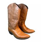 Jama Old West Stitched Ostrich Print Cowboy Boot Pointed Toe Men’s  11 D