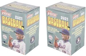 2 Box Lot of 2021 Topps Heritage HIGH # Find AUTO RELIC 144 Cards SEALED Blaster