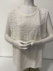 CD Daniels Womens White Round Neck  Pullover Sleeveless Shell Lace Top Size  2X
