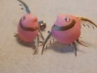 VTG 1960S 70S PAIR OF SEA SHELL FISH EARRINGS HAND CRAFTED CUTE