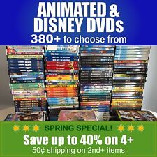 ANIMATED &  DISNEY DVDS (Listing 1 of 2)   **BUNDLE & SHIPPING DISCOUNTS**