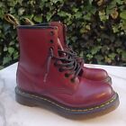 Dr. Martens 11821 Cherry Red Leather Combat Boots Women's Size 5